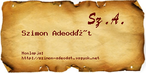Szimon Adeodát névjegykártya